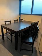 Eettafel met 6 stoelen - gratis ophalen, Huis en Inrichting, Tafels | Eettafels, Ophalen, Gebruikt, 50 tot 100 cm, Vijf personen of meer
