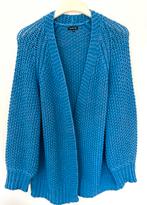 CAROLINE BISS 46 Prachtig grof gebreid vest, Blauw, Maat 46/48 (XL) of groter, Ophalen of Verzenden, Zo goed als nieuw