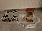 Bruder paardentrailer en paardenbak/ stal, hekken, paarden, Ophalen of Verzenden, Zo goed als nieuw, Jongen of Meisje