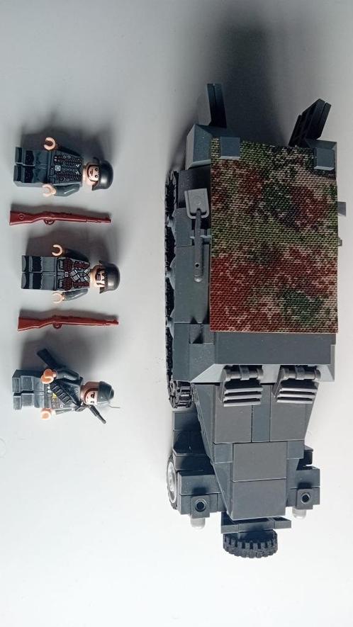 ww2 bricks duitse hafltrack (sdkfz. 251) met 3 minifigures, Kinderen en Baby's, Speelgoed | Bouwstenen, Zo goed als nieuw, Overige merken