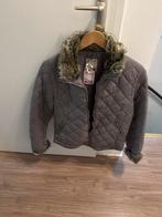 Grijze gewatteerde jas met bontkraag - Hookipa N.Y., Ophalen of Verzenden, Zo goed als nieuw, Maat 46/48 (XL) of groter, Grijs