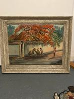 Oud schilderij  op doek, Antiek en Kunst, Kunst | Schilderijen | Klassiek, Ophalen of Verzenden