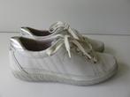 Gabor witte sneakers veterschoen met zilveren details mt 38, Wit, Gabor, Ophalen of Verzenden, Sneakers of Gympen