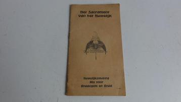 Het sacrament van het huwelijk, boekje antiek 1937 beschikbaar voor biedingen