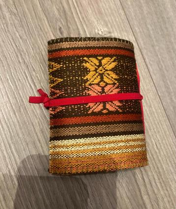 Vintage sari sarong geweven stof boekje notitieboekje boho beschikbaar voor biedingen