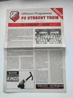 FC Utrecht - AJAX officieel programma seizoen 1990/91, Verzenden, F.C. Utrecht