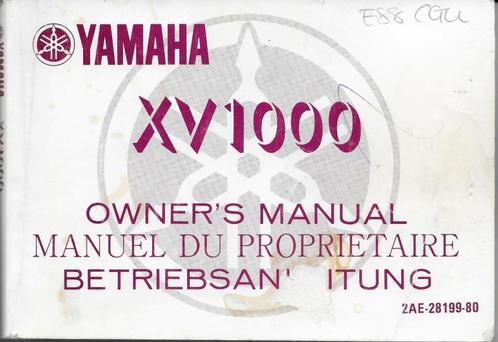 Yamaha XV1000 owner manual (1745z), Motoren, Handleidingen en Instructieboekjes, Yamaha, Verzenden