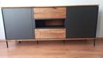 Dressoir Xooon Lanai kikarhout en MDF donkergrijs, Huis en Inrichting, Ophalen, 150 tot 200 cm, Zo goed als nieuw, Stoer, modern, industrieel