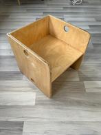Houten kubusstoel kinderstoel, Kinderen en Baby's, Kinderstoelen, Ophalen, Gebruikt, Overige typen