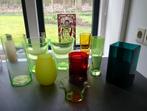 9 verschillende glazen vazen., Antiek en Kunst, Antiek | Glas en Kristal, Ophalen