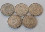 5 stuks zilveren guldens Juliana, 1 gulden, Koningin Juliana, Setje, Zilver