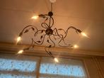 Metalen hanglamp met organische vorm, Huis en Inrichting, Lampen | Kroonluchters, Ophalen of Verzenden, Zo goed als nieuw, Metaal