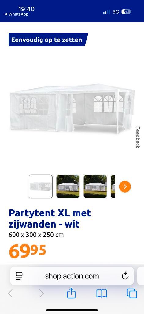 Zo Goed Als Nieuwe Partytent 3x6m, Tuin en Terras, Partytenten, Zo goed als nieuw, Partytent, 2 meter of meer, 5 tot 8 meter, 4 tot 6 meter