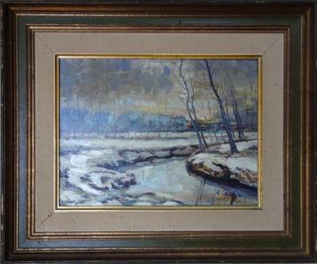 Schilderij winterlandschap A(lbert) Steel 1981 beschikbaar voor biedingen