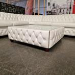 Chesterfield Salontafel – Leer, wit, Huis en Inrichting, Tafels | Salontafels, Ophalen, 50 tot 100 cm, 100 tot 150 cm, Zo goed als nieuw