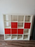 Witte Kastenwand met Rode Deuren, Ophalen, Overige materialen, Met deur(en), 100 tot 150 cm