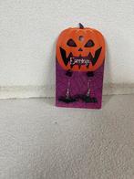 Halloween Oorbellen Set - Pompoen & Vleermuis (1c), Overige materialen, Hangers, Zwart, Nieuw