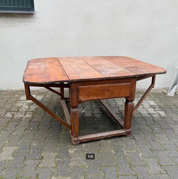 Antieke Zweedse Klaptafel - Hangoortafel, Antiek en Kunst, Antiek | Meubels | Tafels, Ophalen