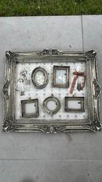 Mooi schilderij met fotolijstjes, Ophalen of Verzenden, Zo goed als nieuw, Hout, Minder dan 50 cm