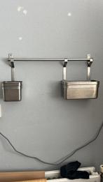 Rvs bakjes en stang van Ikea!, Huis en Inrichting, Ophalen, Zo goed als nieuw