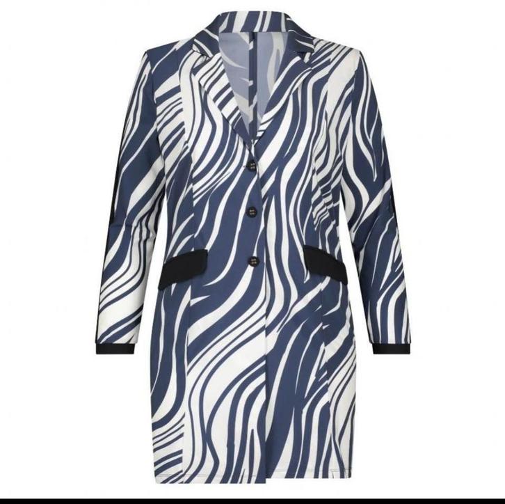 NIEUW Plusbasics blazer 52/54, Kleding | Dames, Grote Maten, Nieuw, Jasje of Colbert, Blauw, Verzenden