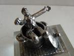 Miniatuur zilver S11c man boterpot zilveren miniaturen gezeg, Antiek en Kunst, Ophalen of Verzenden, Zilver