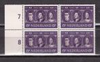 Nederland NVPH nr. 829 Postfris in blok van vier           , Verzenden, Na 1940, Postfris