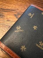 Valentino Italy  Vintage Monogram Portemonnee Jaren 80, Overige merken, Gebruikt, Zwart, Ophalen of Verzenden