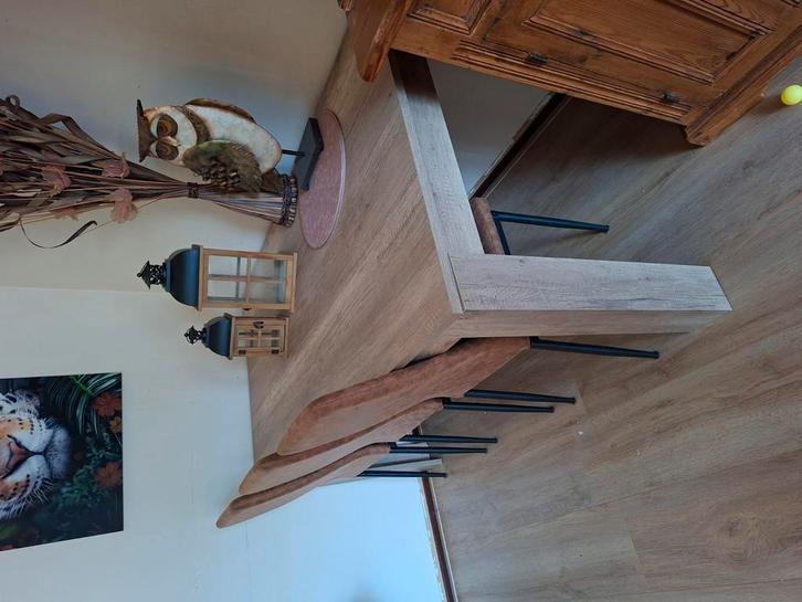 Nette eettafel 6 persoons., Huis en Inrichting, Tafels | Eettafels, Zo goed als nieuw, 50 tot 100 cm, Rechthoekig, Ophalen