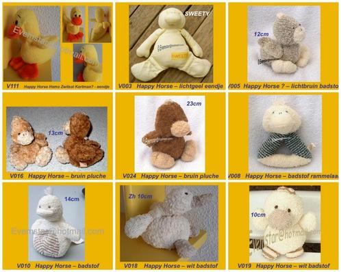Eend Eendje Happy Horse, Kinderen en Baby's, Speelgoed | Knuffels en Pluche, Zo goed als nieuw, Eend, Ophalen