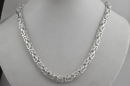 925 ZILVEREN KONINGSKETTING 69cm LANG, Sieraden, Tassen en Uiterlijk, Kettingen, Zo goed als nieuw, Zilver, Zilver, Ophalen of Verzenden