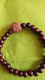 Armband - sandelhout met Rudrakash, Nieuw, Ophalen of Verzenden, Met bedels of kralen, Zilver
