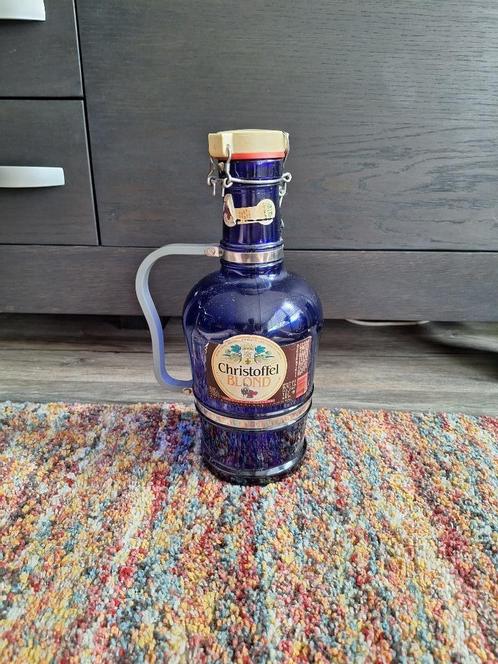 Grote beugelfles met handvat van Christoffel blond., Verzamelen, Biermerken, Gebruikt, Flesje(s), Overige merken, Ophalen of Verzenden