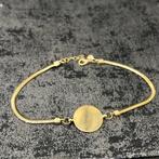 14k gouden arnband prachtig model laser graveren, Ophalen of Verzenden, Nieuw, Goud