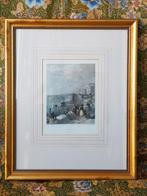 Prachtige antieke ingelijste Engelse gravure van Brighton., Ophalen of Verzenden