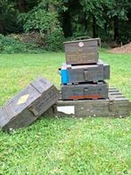 Oude vintage munitiekisten legerkist bokwielen, Minder dan 50 cm, N, Ophalen of Verzenden, N