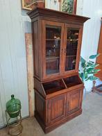Teakhouten vitrinekast,  servieskast,  grutterskast, 200 cm of meer, Teakhout, Ophalen of Verzenden, Zo goed als nieuw