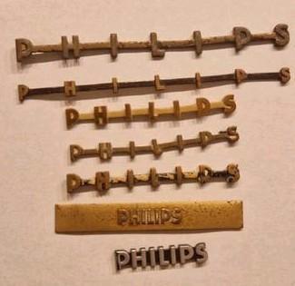 Philips Logo's emblemen van radio's en platenspelers., Antiek en Kunst, Antiek | Tv's en Audio, Ophalen of Verzenden