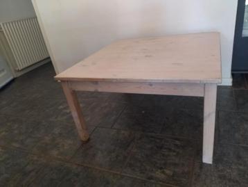Grenen Salontafel - Whitewash 75x75 beschikbaar voor biedingen