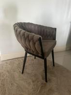 Wave chair eetkamerstoel Zand Taupe Velvet, Ophalen of Verzenden, Nieuw, Metaal, Eén