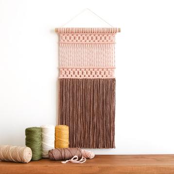 Wandkleed Harmony 35 x 65 cm in rosequartz en cinnamon katoe