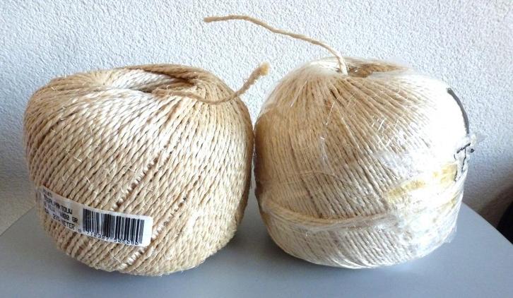 Sisal bindtouw paktouw touw  2 x  275 meter, Doe-het-zelf en Verbouw, Overige Doe-het-zelf en Verbouw, Ophalen of Verzenden