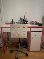 Bureautje Ikea roze wit, Huis en Inrichting, Bureaus, Ophalen, Gebruikt, Bureau