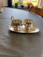 Verzilverd roomstel en bonbon schaaltje, Antiek en Kunst, Antiek | Goud en Zilver, Ophalen of Verzenden