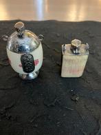 Twee antieke parfumflesjes bot met zilver Tibet, Ophalen of Verzenden, Zilver