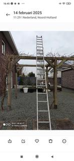 Ladder 2x 14 treden schuifbaar, Ophalen, Gebruikt, 4 meter of meer
