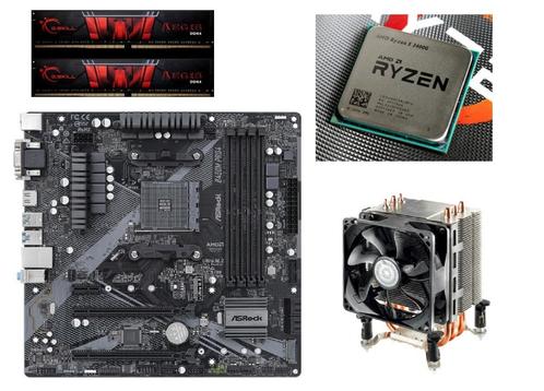 AMD Ryzen 5 3400G upgrade set, Computers en Software, Moederborden, Gebruikt, AMD, DDR4, Ophalen