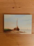 Schilderij Johannes Eertmans- Boot op het strand, Ophalen of Verzenden
