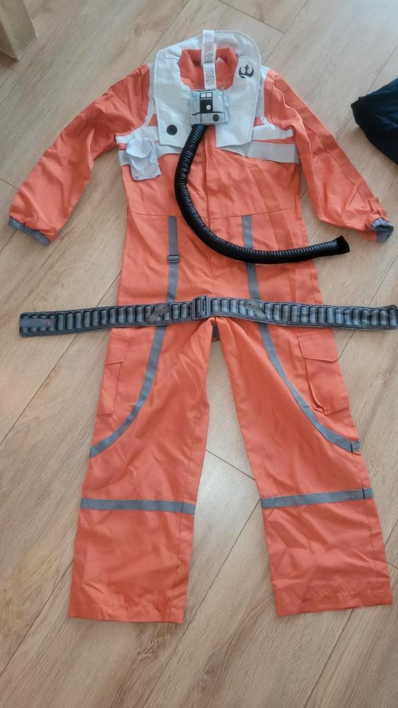 Star Wars Piloten Kostuum - Maat 140, Kinderen en Baby's, Carnavalskleding en Verkleedspullen, Zo goed als nieuw, Jongen of Meisje