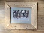 Steigerhouten fotolijst met passe-partout, Ophalen, Zo goed als nieuw